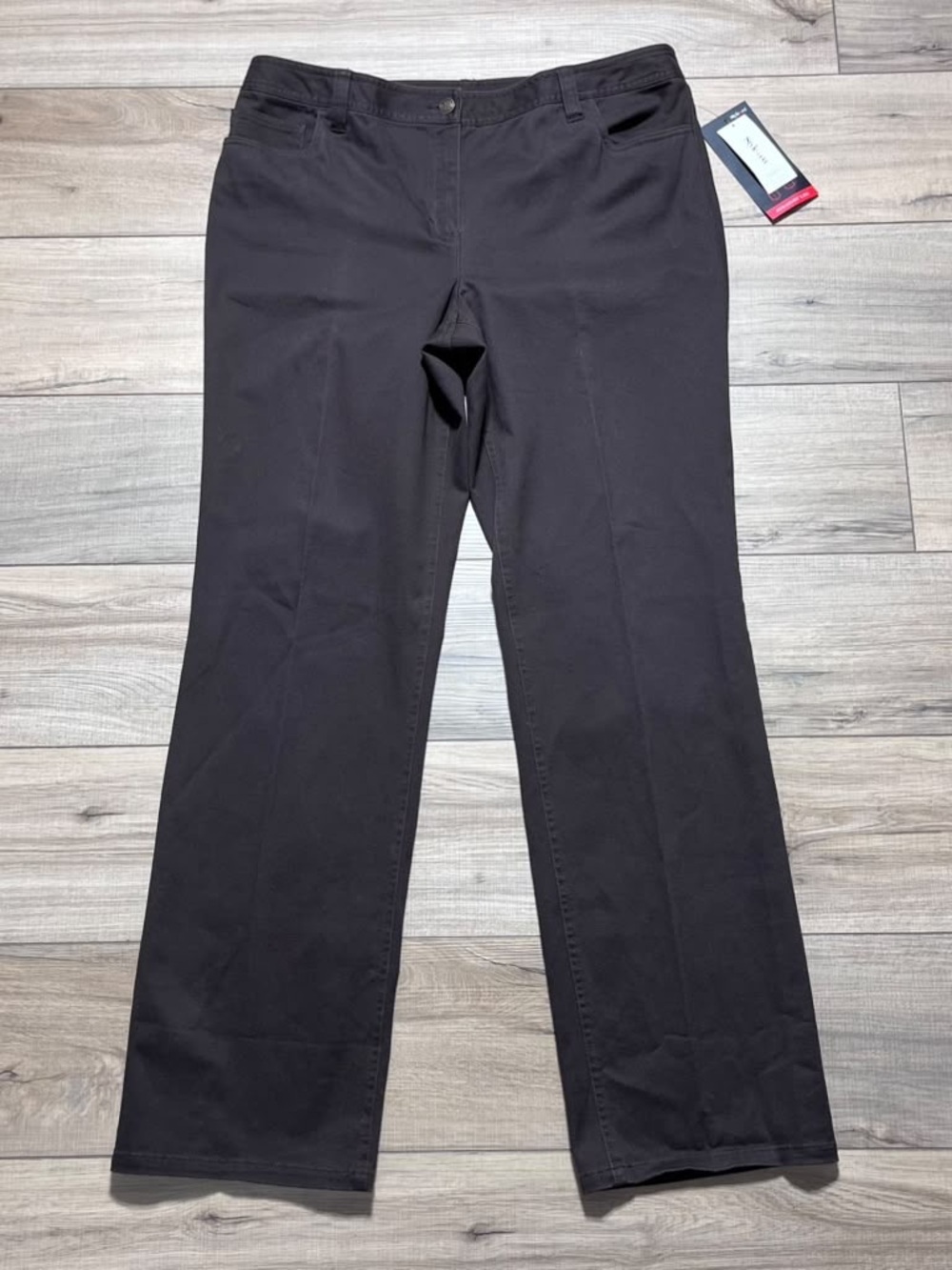 Style & Co Womens Straight Leg Pants Size 16 Brown